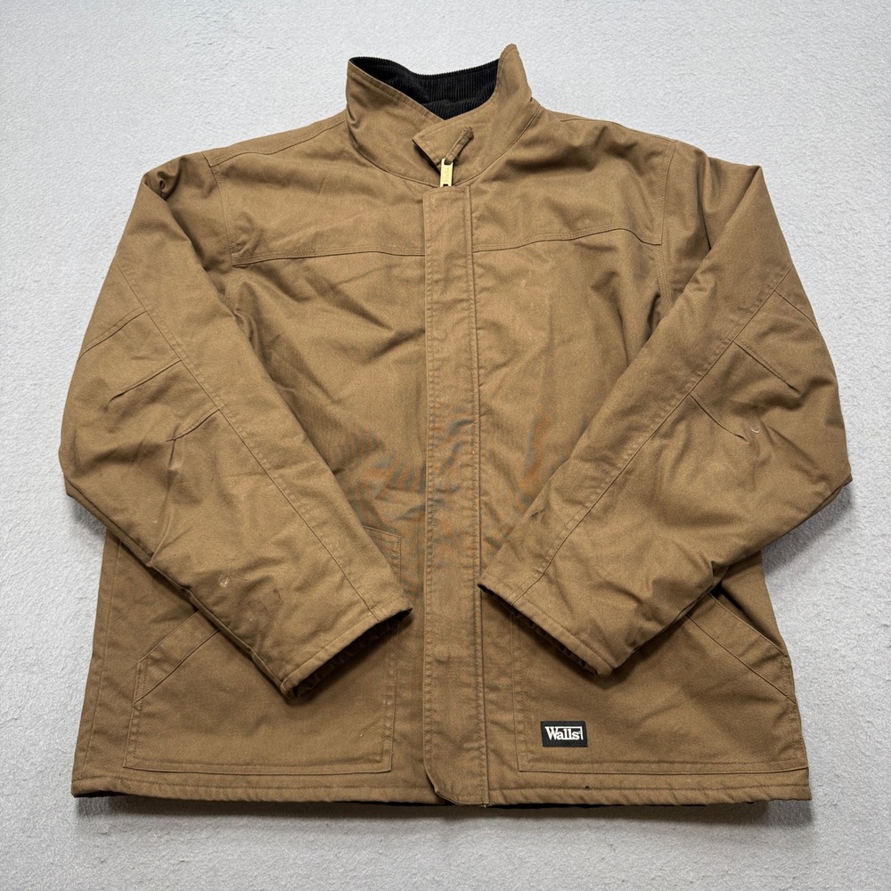 Vintage Walls Work Jacket Mens XL Brown Kevlar Quilted Canvas Utility Chore Coat